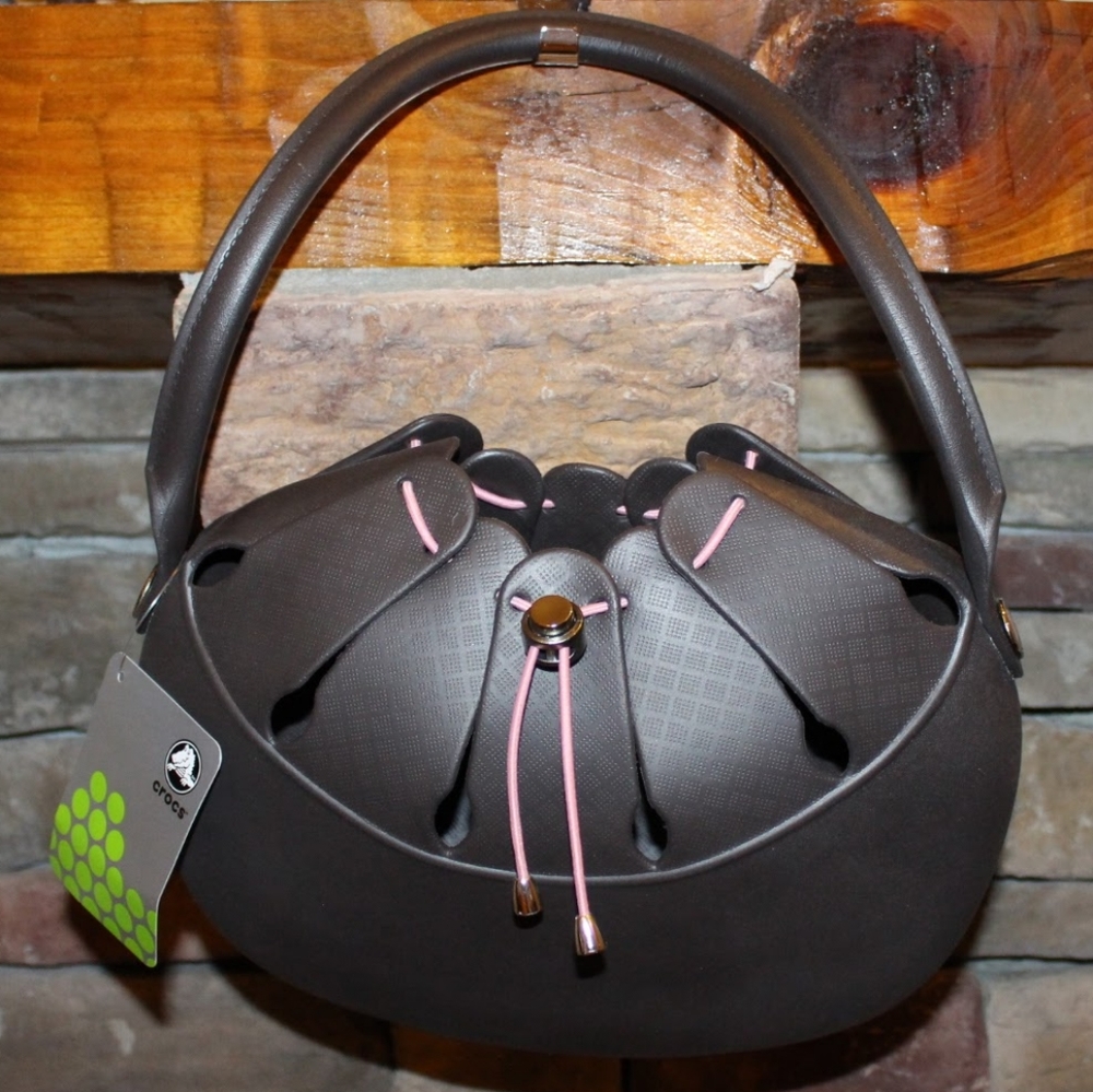 Crocs Petal Purse Espresso and Petal Pink NWT